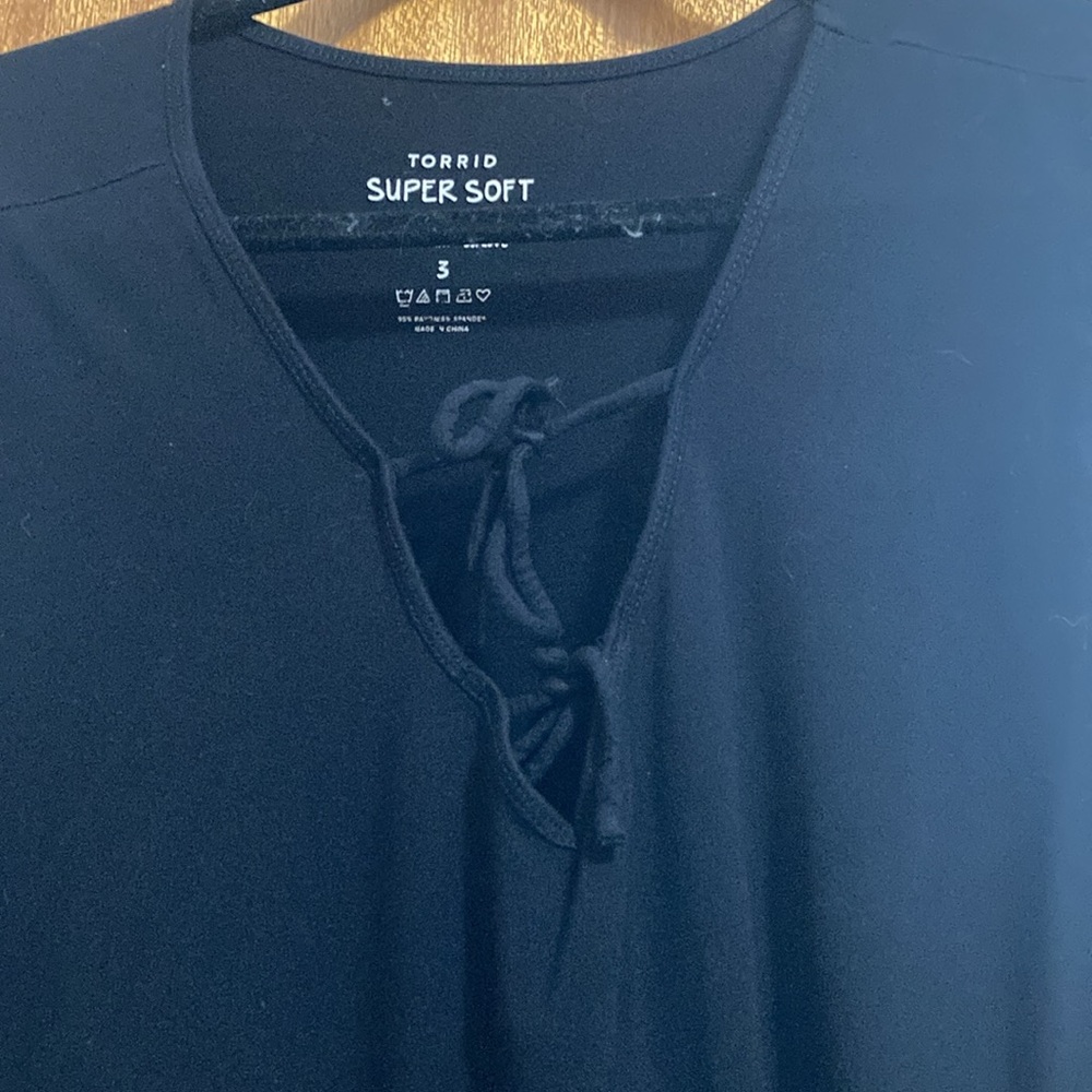 Torrid Black Super Soft Knit Top